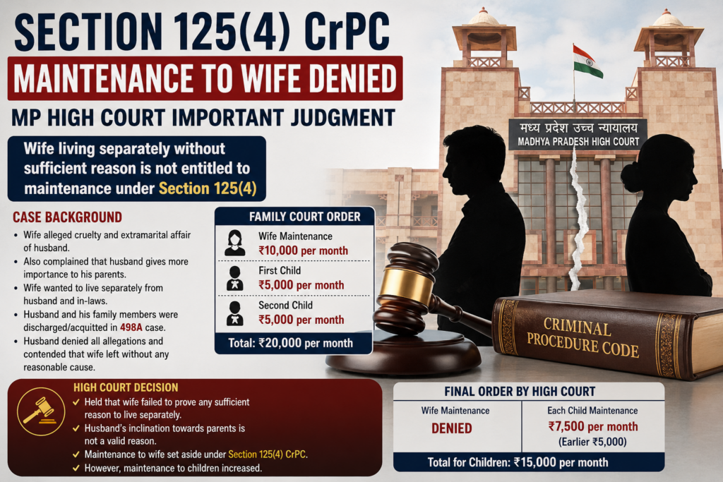 Section 125(4) CrPC: A very Rare Defence That Can Protect a Husband from Paying Maintenance